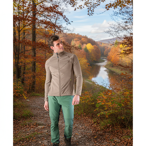 FUSINE felpa con cappuccio da uomo con colletto stampato in poliestere per la stagione autunnale - Product Image 3