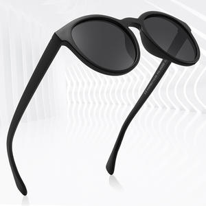 Lunettes de soleil polarisées Conchen à monture ronde, verres TAC noirs UV400, unisexe, protection solaire, pêche, voyage, conduite, mode - Product Image 3