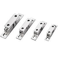 Pestillo de puerta ajustable de 42mm, cerrojo de doble rodillo para puerta de armario de cocina, Bola de latón para gabinete