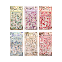 4 Aufkleber pro Packung Gerahmte Garten-Serie Journaling-Aufkleber Kinderaufkleber Journaling-Zubehör