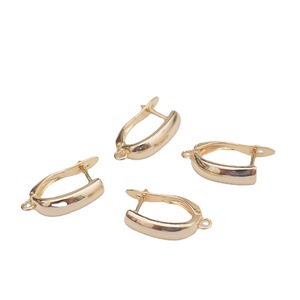 Accesorios para pendientes de oro de 14 quilates que conservan el color Forma de <span class=keywords><strong>U</strong></span> simple con hebilla para oreja colgante DIY pendiente semiacabado hecho a mano gancho para la oreja - Product Image 5