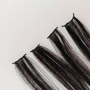 Phát Minh Mới 100% Tự Nhiên Tóc Con Người Crochet Lông Vô Hình Bện Tóc Dày End Nguyên Q6 Lông Phần Mở Rộng Tóc - Product Image 2