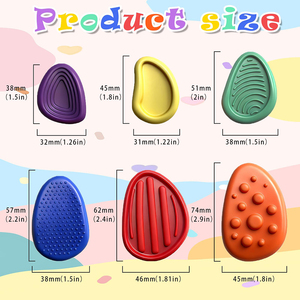 Pietre Sensoriali in Silicone Testurizzato, Giocattoli Antistress Morbidi, Pietre Anti-Ansia per Adulti, Strumenti Tattili per il Sollievo dall'Ansia - Product Image 2