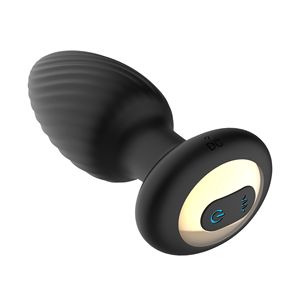รีโมทคอนโทรล360หมุนบิดซิลิโคนเสียบทวารหนักเสียบก้นปลั๊กการฝึกอบรมสำหรับผู้ชาย - Product Image 3