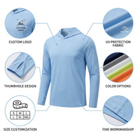 Hoodie de pêche personnalisé pour homme, protection solaire UPF 50+, séchage rapide, manches longues, maille extensible, anti-UV, pour la randonnée, la navigation de plaisance et les sports