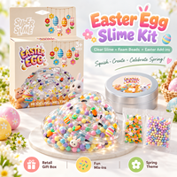 Kit de slime transparent pour Pâques, jouet sensoriel anti-stress DIY pour enfants, cadeaux de fête, vente en gros, fabricant sur mesure