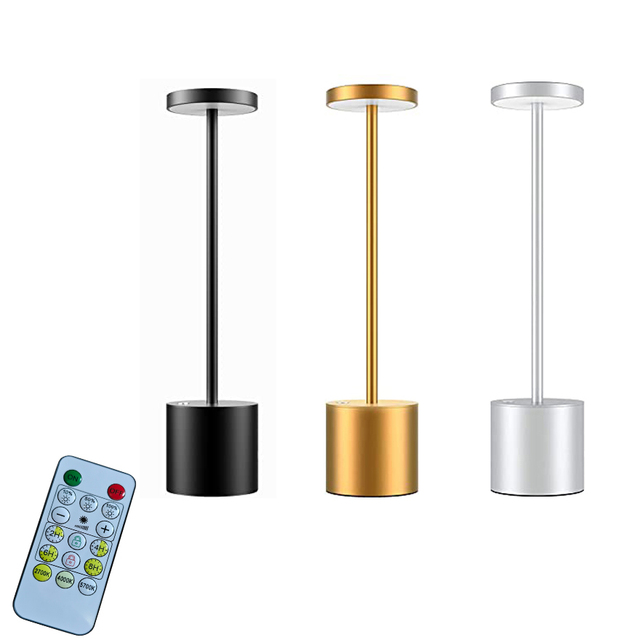 Touch Control Modern Eco-Friendly Aluminium LED Cordless Table Lamp Lock Unlock Function for Restaurant Hotel Home Decorative