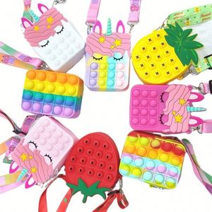 Échantillon Gratuit : Sac à Dos Licorne Anti-Stress à Bulles pour Fille, Sac Bandoulière et Porte-Monnaie - Product Image 1