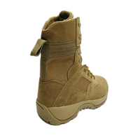 Bottes tactiques de sécurité sur mesure pour le désert, fabriquées par une usine de chaussures : dessus en daim marron + toile marron