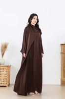 Robe longue drapée pour femmes musulmanes, coupe ample, design unique, logo personnalisé OEM, élégante et modeste