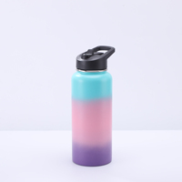 Botella Térmica de Boca Ancha con Aislamiento de Doble Pared de Acero Inoxidable de 18oz, 32oz, 40oz, Mantiene Bebidas Calientes y Frías