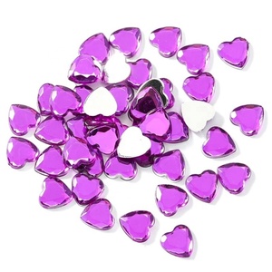 OLeeya 5000 piezas de diamantes de imitación acrílicos multicolor con forma de corazón, cristales planos para decoración de uñas, brillantina de strass para decoración de uñas - Product Image 3