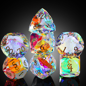Juego de dados de cristal facetado grabado al por mayor, estilo <span class=keywords><strong>D</strong></span>&<span class=keywords><strong>D</strong></span>, adecuado para los dados utilizados en el juego de mesa Dungeons & Dragons - Product Image 6