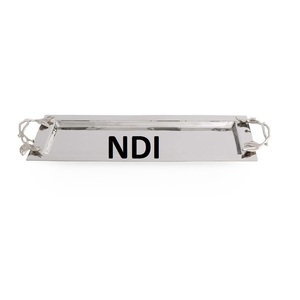 Luxurious Style Stainless Steel Silver plated Finishing Square <b>Tray</b> For <b>Dinner</b> Table Decoration Serving Delicious Foods - Product Image 1