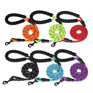 Stok Tersedia Tali Anjing Mewah Bahan Nylon Reflektif Custom untuk Anjing Sedang dan Besar Daya Tarik Kuat Model Fashion Dapat Disesuaikan Solid Gratis - Product Image 3