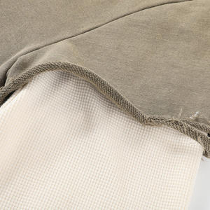 เสื้อแขนยาวผ้าฝ้าย 100% คุณภาพสูง แบบวาฟเฟิล เนื้อผ้าหนา ทรงหลวม สไตล์ดิสเทรส ผ้าเจอร์ซีย์เฟรนช์เทอร์รี่ - Product Image 5