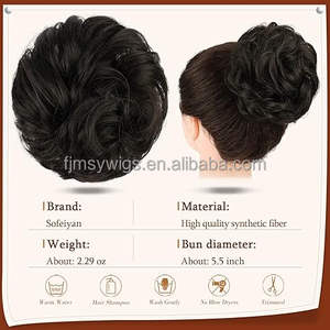 Vente en Gros Postiche <span class=keywords><strong>Chignon</strong></span> Ponytail en Soie Synthétique avec Ornement en Disque et Pince Crabe Bouclée pour <span class=keywords><strong>Mariage</strong></span> pour Femme - Product Image 2