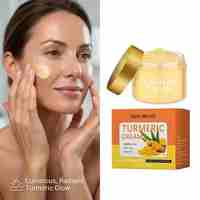 Crema Facial Vegana Botánica para una Piel Radiante, Hidratante y con Brillo, Crema Facial de Cúrcuma