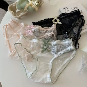Culotte transparente pour femme Modèles pour femme Sous-vêtements pour femme Culotte en dentelle sans couture Hot Young Girl Thong Panty <span class=keywords><strong>Polyamide</strong></span> String - Product Image 1
