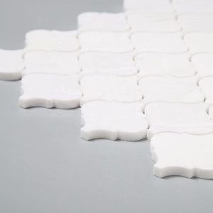 Hot Selling Polished Glorious White Marble <strong>3x3</strong>" Arabesque Mosaic <strong>Tile</strong> - Product Image 5