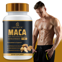 Poudre de racine de maca noire naturelle, capsules de soutien énergétique pour hommes adultes