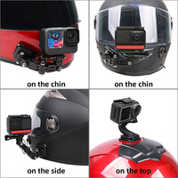 Ensemble de bras de fixation pour casque de moto pour GoPro Hero 10 9 8 7 6 5 4 3 Yi Osmo Action Sports Camera, support complet pour casque, accessoires