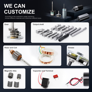 DC 12V 100RPM 고토크 기어 모터 소형 감속 모터 중앙 출력 샤프트 37mm 직경 기어박스 - Product Image 3