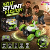 Belinda 360 °   Voiture RC de cascade à 360°, télécommandée 27 MHz, jouet pour enfants, 4 canaux, avec lumières, cadeau pour enfants