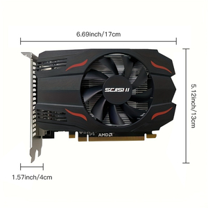 Новая видеокарта SEJISHI RX560 4G для настольных игровых компьютеров с одним вентилятором, графическим процессором GDDR5 и выходами DVI, DP - Product Image 1