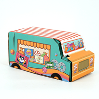 Caja de Cartón Corrugado con Forma de Camioneta Impresa Personalizada, Caja de Regalo para Niños, Caja de Embalaje de Papel para Dulces, Caja de Envío