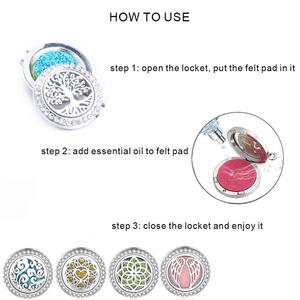 Difusor de Aceites Esenciales de Acero Inoxidable con Colgante de Árbol de la Vida - Product Image 6