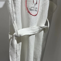 Hôtel de luxe 5 étoiles logo personnalisé en gros femmes gaufré col châle peignoir sec et confortable peignoir pour chambre