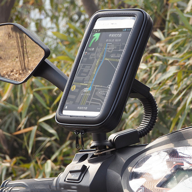 5.5~7 Inch Motorcycle Phone Mount with Rainproof Phone Case Bag