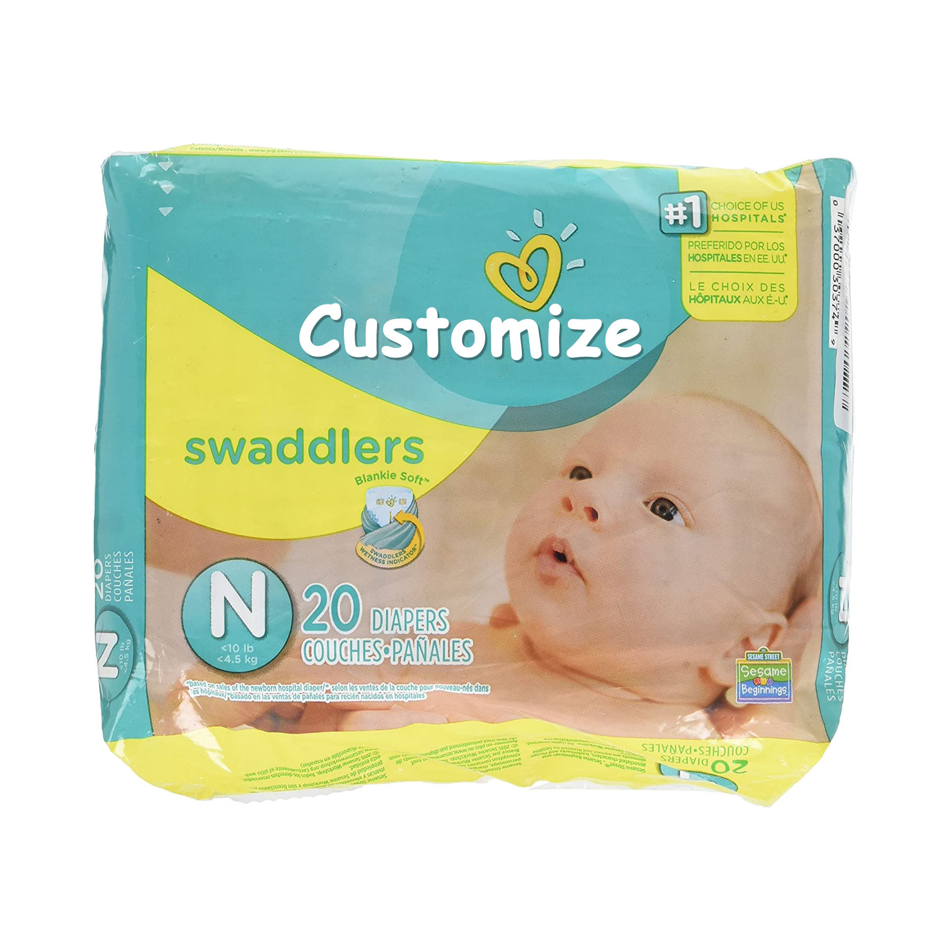 Wholesale Newborn Baby Nappies Customized Soft Diapers - Main Image
