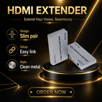 Kabel Cat6 RJ45 1080P H.264 KVM Extender EX200 dengan Port USB, HDMI, dan Ethernet