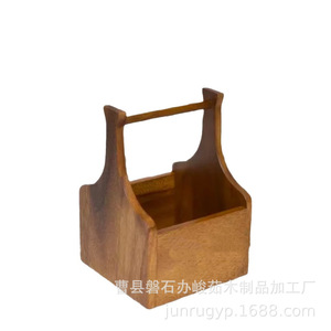 กล่องใส่ช้อนส้อมไม้จุนรุ พร้อมที่ใส่หมายเลขโต๊ะ สำหรับร้านอาหาร - Product Image 4