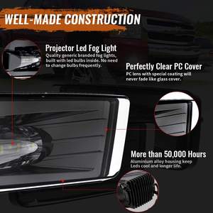 Feux antibrouillard à LED pour Chevrolet Silverado 1500 2500 3500 2008-2014/ Avalanche 2007-2011/ Suburban 2007-2014/Tahoe 2007-2014 - Product Image 3