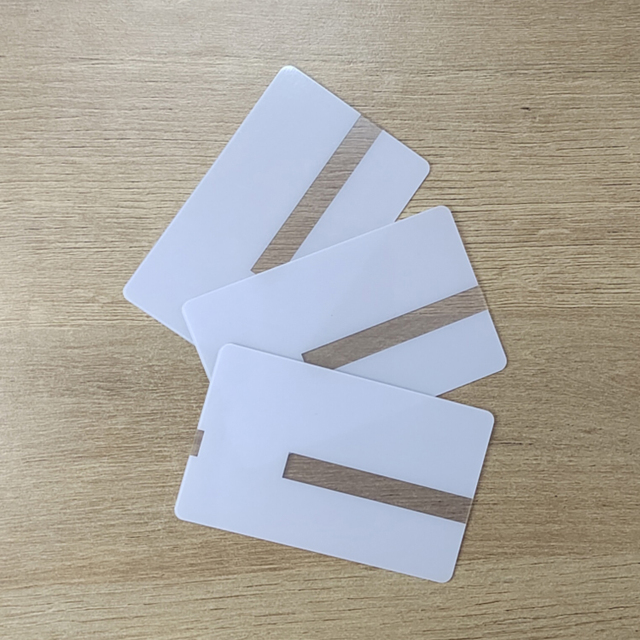 Custom CR80 PVC Plastic Printable White Blank Transparent ID Card with Clear Window