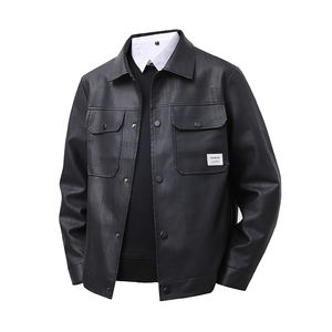 เสื้อโค้ทโลโก้แบบกำหนดเองสำหรับผู้ชาย แฟชั่นฤดูใบไม้ร่วงและฤดูหนาว ทรงหล่อเข้ารูป ปกเสื้อแบบจ๊อกเกอร์ สวมใส่สบาย เหมาะสำหรับกิจกรรมกลางแจ้งในฤดูใบไม้ผลิ - Product Image 1