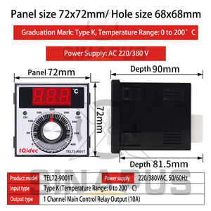정밀 10a 30a 40a 전기온도컨트롤러-압력계에 의한 오븐 및 조리기기의 디지털 모니터링 - Product Image 3