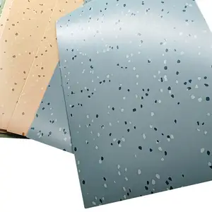 Pisos de vinil luxuosos autoadesivos de PVC com padrão de pedra traseira seca à prova d'água