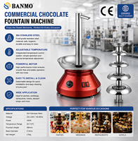 Fontaine à chocolat commerciale BANMO améliorée à 5 niveaux en acier inoxydable pour la restauration, les buffets, les fêtes, les mariages et la présentation culinaire
