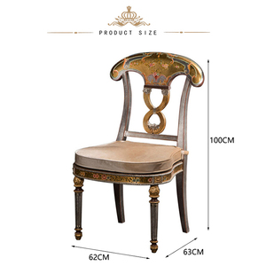 Yips LDF-1110-0103 stile europeo 120cm di lusso dipinto a mano motivo floreale su <span class=keywords><strong>tavolo</strong></span> rotondo classico da pranzo in <span class=keywords><strong>foglia</strong></span> d'<span class=keywords><strong>oro</strong></span> - Product Image 3