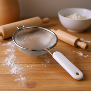 MetalTex Medium Kitchen Sieve Stainless Steel Fine Mesh <b>Strainer</b> For Baking And Cooking - Product Image 3