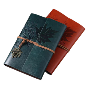 Diario Retro Bloc de notas de cuero PU Cuaderno Papelería diario de cuero hecho a mano Diario de cuero de hojas sueltas cuaderno diario - Product Image 6