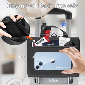 Portavasos para Equipaje, Bolsa para Bebidas de Viaje para Maleta, Portavasos Plegable Portátil con Asa, Compatible con el Asa de Maletas con Ruedas - Product Image 4