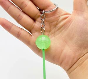 Mini porte-clés en résine 3D colorée en forme de sucette, joli porte-clés alimentaire simulé pour hommes et femmes, pendentifs de sac à main, cadeau - Product Image 6