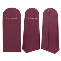 Housse de protection pour robe en tissu non tissé écologique, avec impression de logo personnalisé et poignée