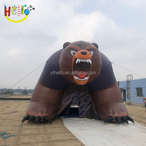 Túnel Inflable de Oso Polar Marrón, Carpa de Entrada Deportiva Personalizada con Mascota de Equipo para Publicidad - Product Image 3