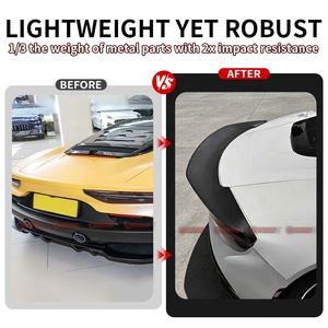 อัพเกรดเป็นสปอยเลอร์หลังคาร์บอนไฟเบอร์แบบแห้ง OD Style สำหรับรถแข่งมาเซราติ ซูเปอร์คาร์น้ำหนักเบา สปอยเลอร์หลังแบบ Track Wing - Product Image 3